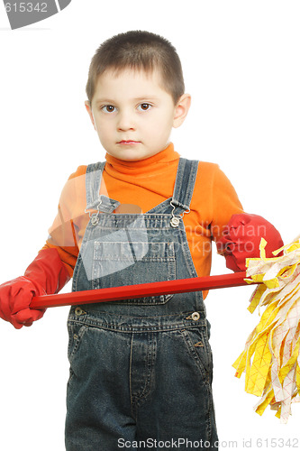 Image of Little cleaner boy