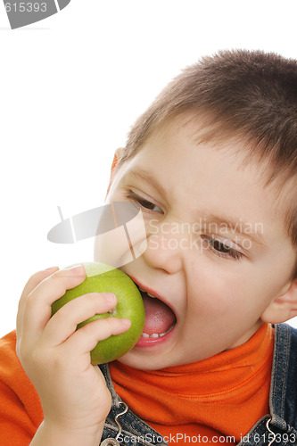 Image of Biting off apple