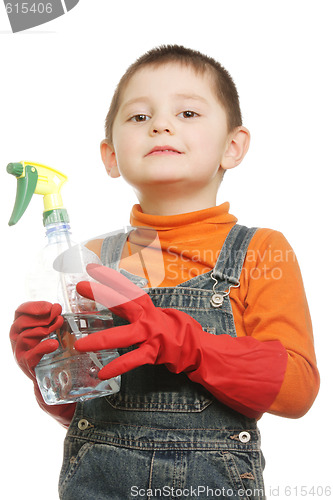 Image of Boy with spray