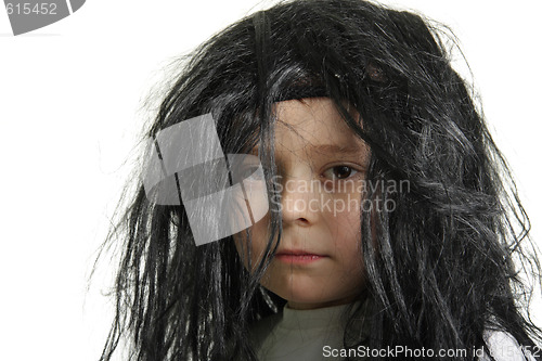 Image of Long haired boy