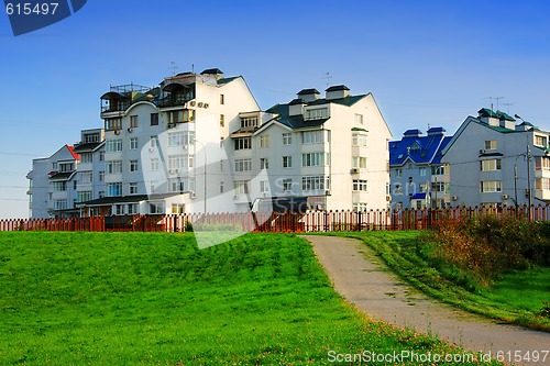 Image of Path to residential block