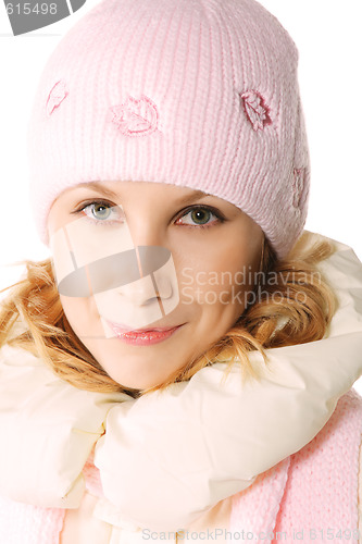 Image of Woman in pink cap