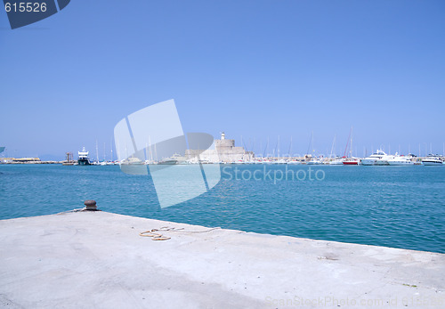 Image of Rhodes Fort harbor