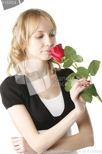 Image of Girl with rose