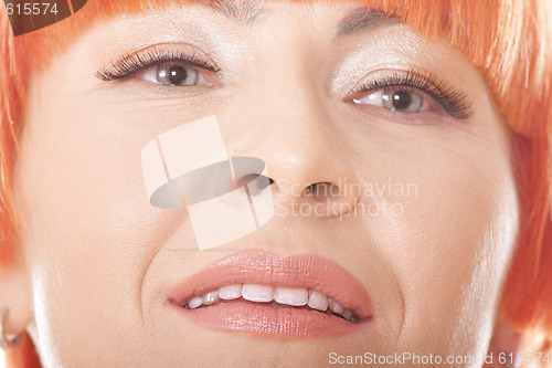 Image of Redhead woman face