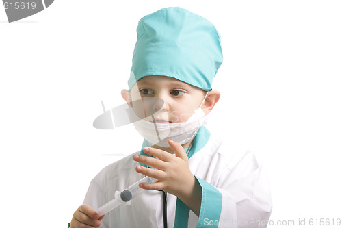 Image of Little doctor with syringe