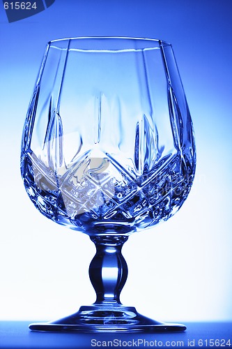 Image of Blue glass goblet