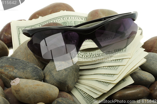 Image of Money sunglasses and stones