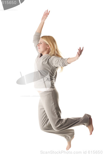 Image of Jumping blonde