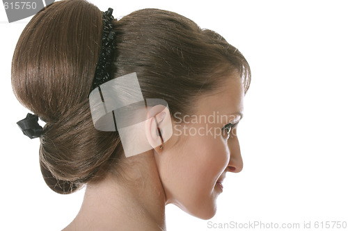 Image of Backcombed girl sideview