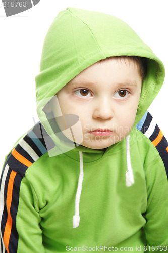 Image of Boy in green hood
