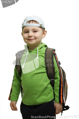 Image of Smiling boy with backpack