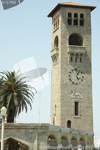 Image of Clocktower in Rhodes old market