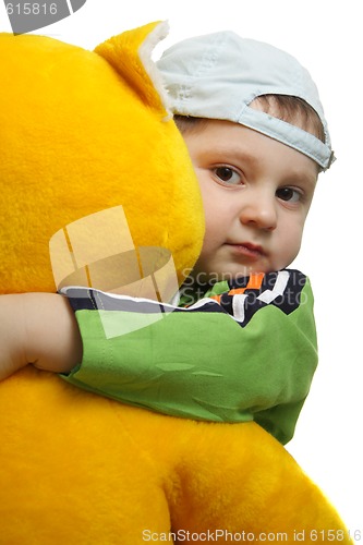 Image of Boy with big teddy