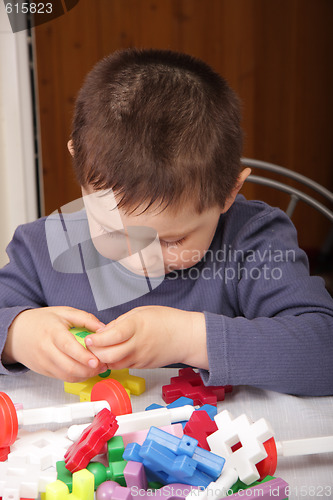 Image of Playing with toy blocks
