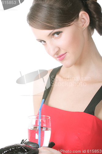 Image of Woman with glass of water