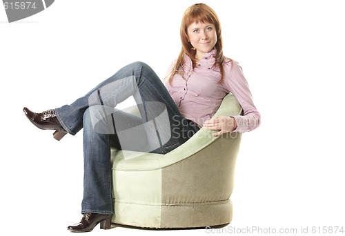 Image of Redhead in chair