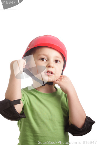 Image of Boy in skateboard armour