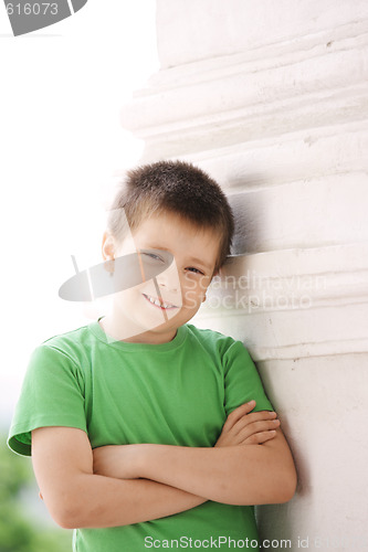 Image of Boy hands folded