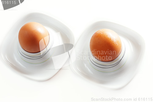 Image of Two eggs in eggcups