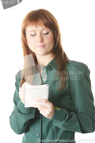 Image of Girl with notepad