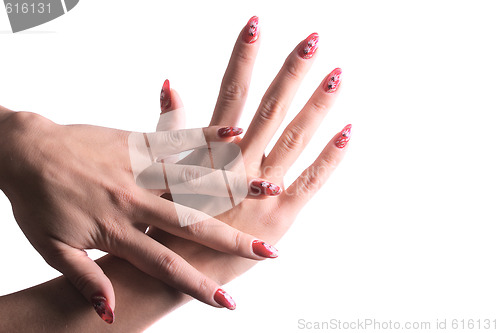 Image of Red nails