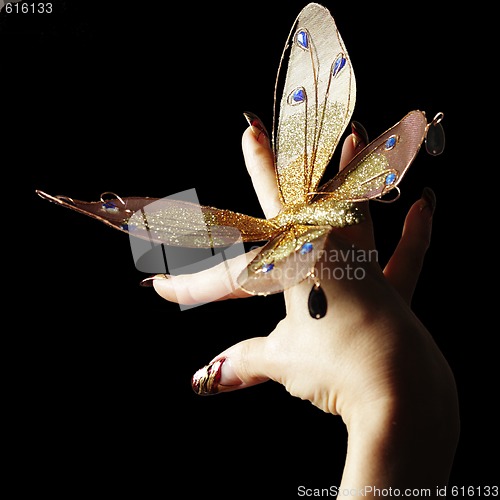 Image of Manicure and butterfly