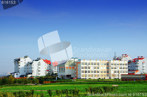 Image of Residential block in sunny day