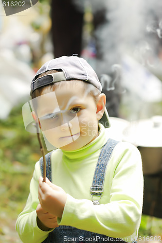Image of Boy with smoke
