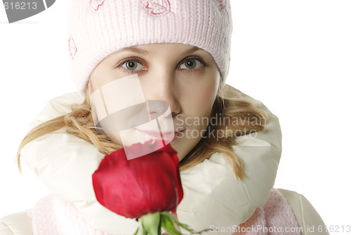 Image of Woman face and flower