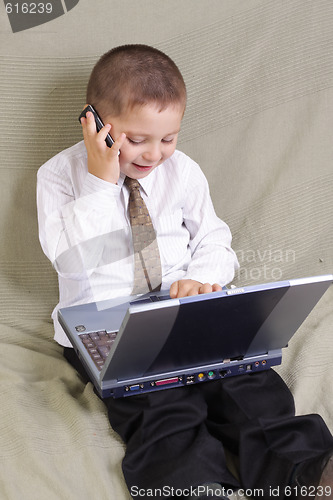 Image of Phone and computer