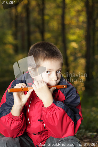 Image of Playing on flute