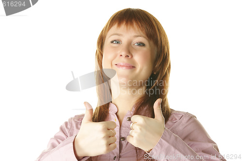 Image of Redhead with both thumbs up