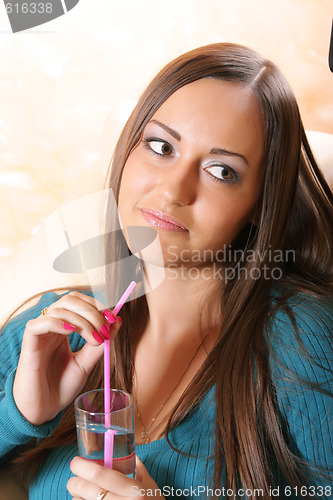 Image of Girl with glass of water