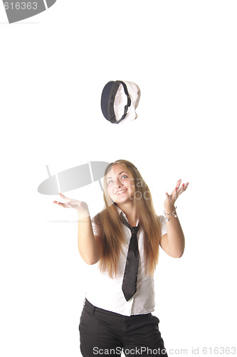 Image of Throwing cap up
