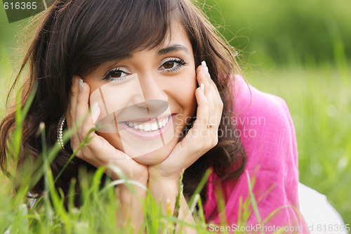Image of Girl on grass