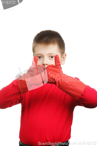 Image of Rubber gloves thumbs up