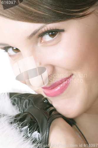Image of Smiling woman closeup photo