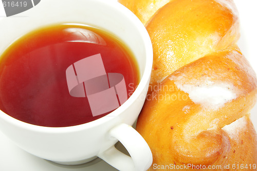 Image of Tea and bun
