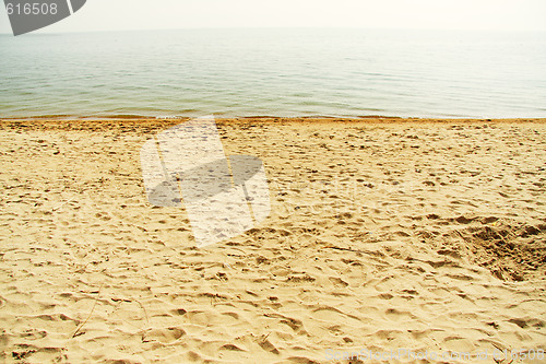 Image of Beach in foggy morning