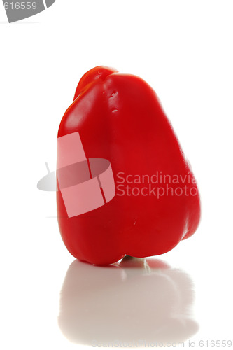 Image of Red paprika with reflection