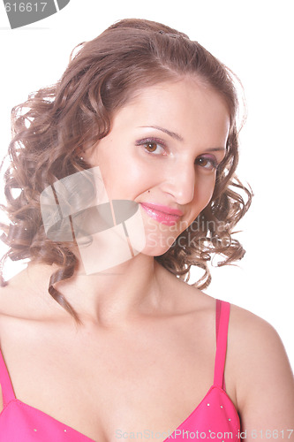 Image of Smiling girl in pink