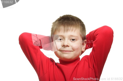 Image of Heands behind head