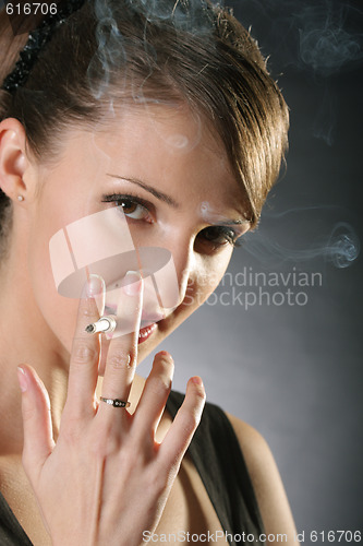 Image of Smoking woman