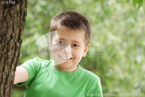 Image of Smiling boy outdoor