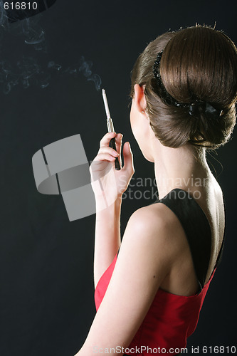 Image of Smoking lady