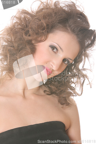 Image of Girl bending head to shoulder