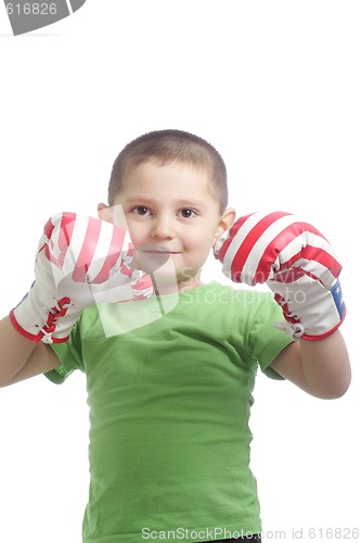 Image of Little boxer gloves at face