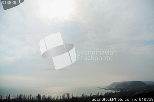 Image of Sun over Azov sea