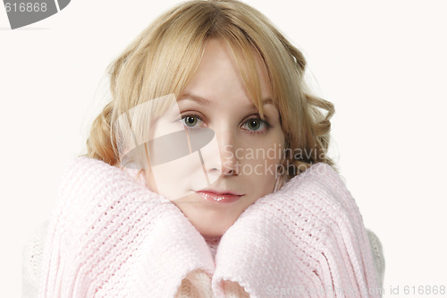 Image of Soft pink scarf